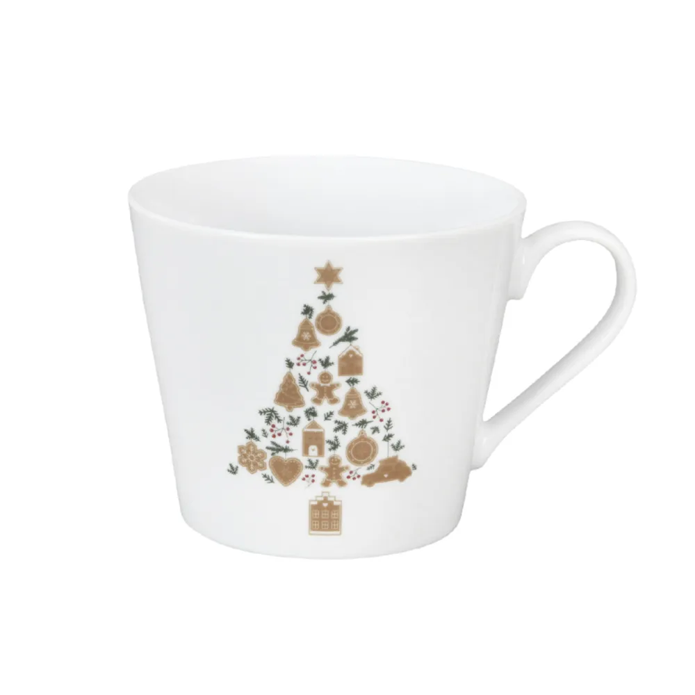 Krasilnikoff Becher, Tassen & Cups|Geschirr & Tischdeko Skandinavisch-Happy Cup Tasse, Christmas Tree Gingerbread