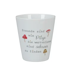 Krasilnikoff Geschirr & Tischdeko Skandinavisch|Becher, Tassen & Cups-Happy Mug Becher, Freunde sind wie Pilze