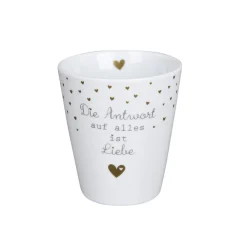 Krasilnikoff Becher, Tassen & Cups|Geschirr & Tischdeko Skandinavisch-Happy Mug Becher Die Antwort auf alles ist Liebe