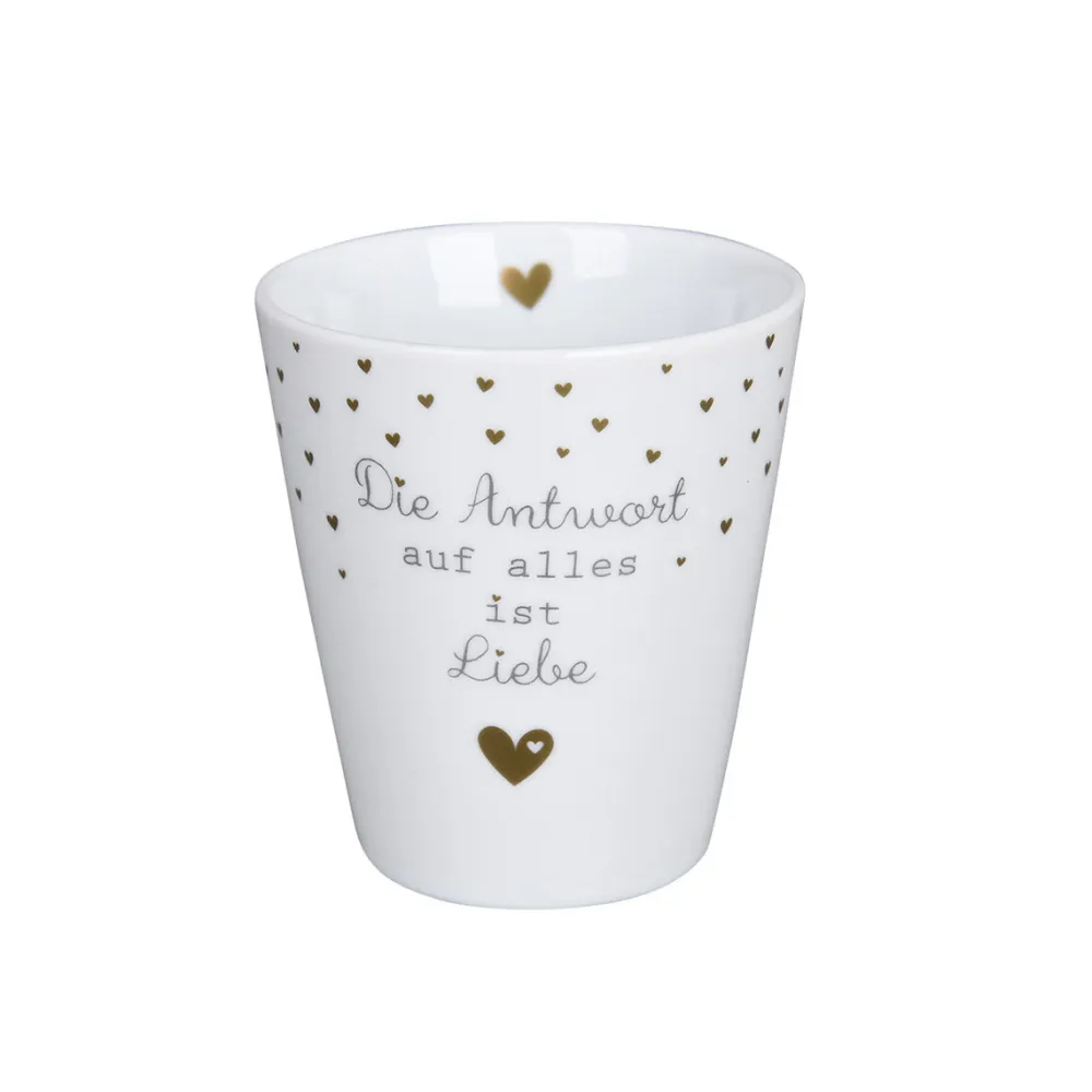 Krasilnikoff Becher, Tassen & Cups|Geschirr & Tischdeko Skandinavisch-Happy Mug Becher Die Antwort auf alles ist Liebe