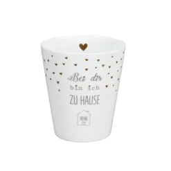 Krasilnikoff Becher, Tassen & Cups|Geschirr & Tischdeko Skandinavisch-Happy Mug, Bei dir ich Zu Hause