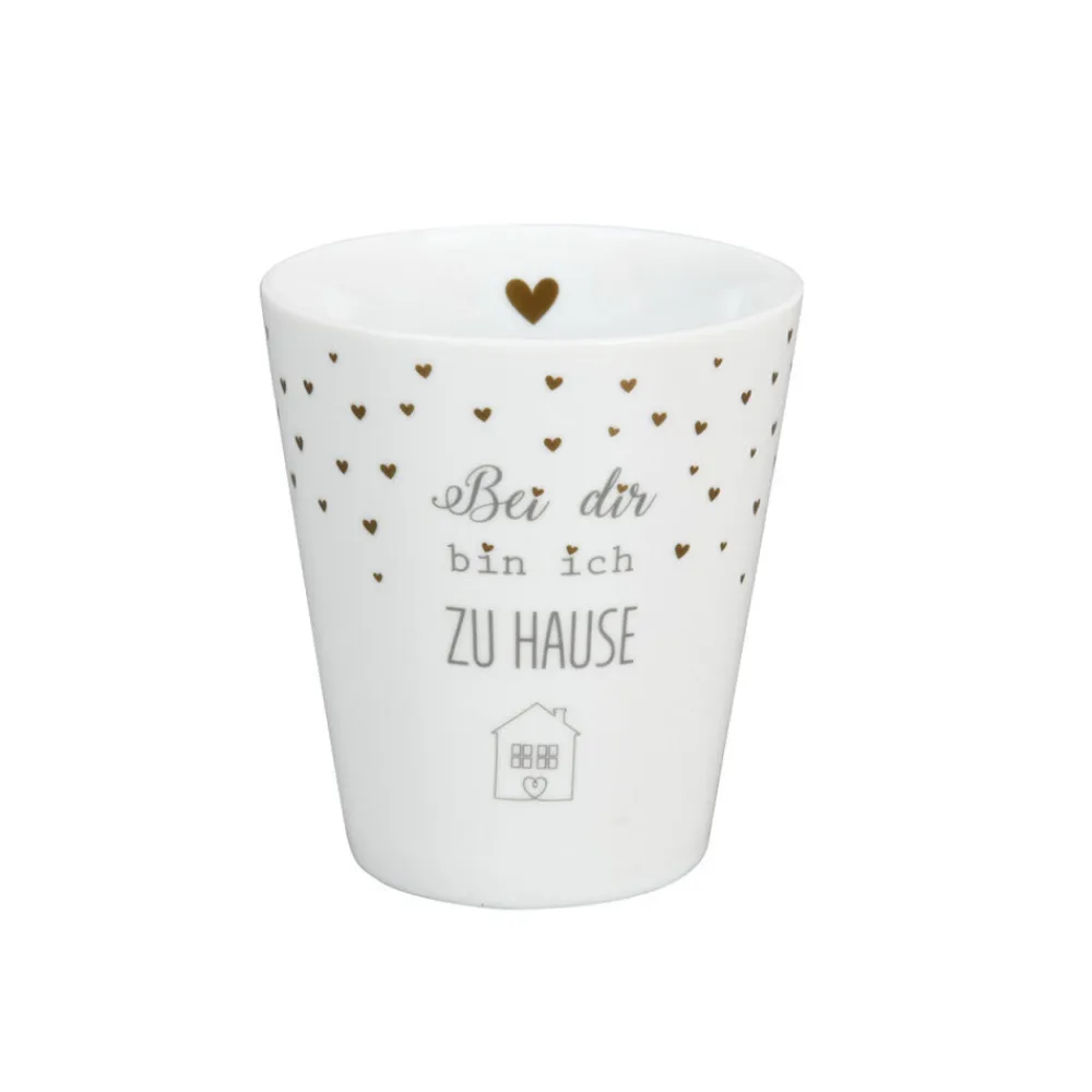 Krasilnikoff Becher, Tassen & Cups|Geschirr & Tischdeko Skandinavisch-Happy Mug, Bei dir ich Zu Hause