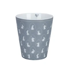 Krasilnikoff Oster-Deko|Becher, Tassen & Cups-Happy Mug Bunnies grau