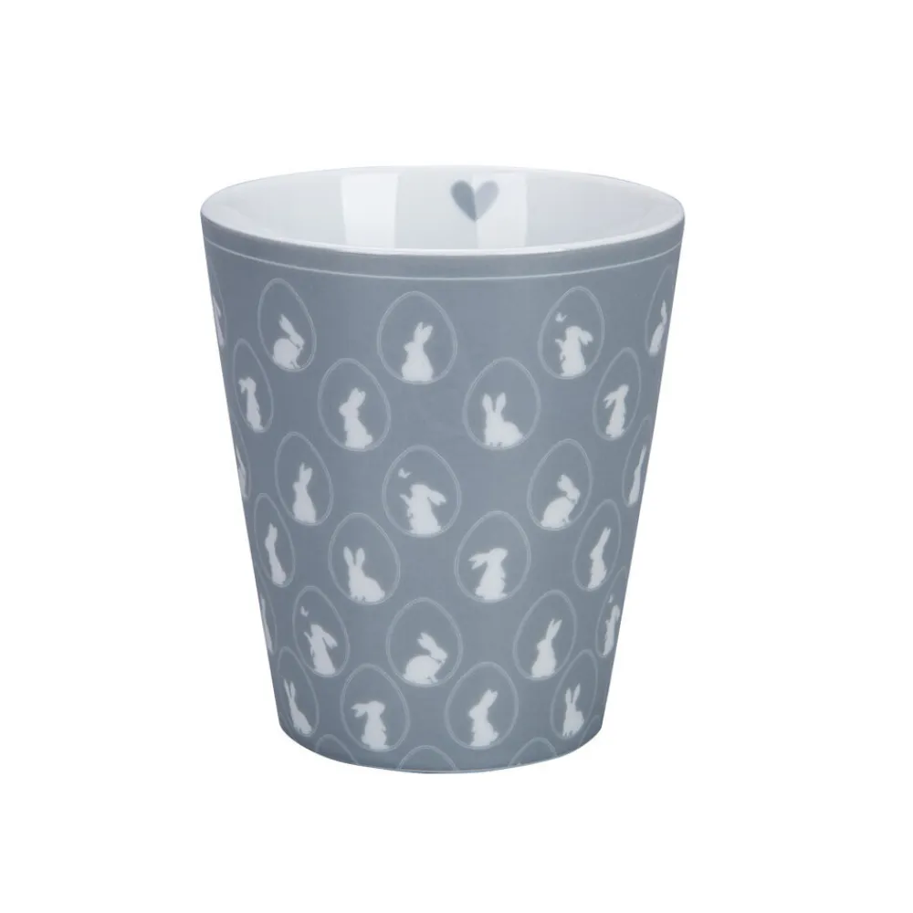 Krasilnikoff Oster-Deko|Becher, Tassen & Cups-Happy Mug Bunnies grau