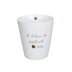 Krasilnikoff Becher, Tassen & Cups|Geschirr & Tischdeko Skandinavisch-Happy Mug, Das Leben will gepflückt werden