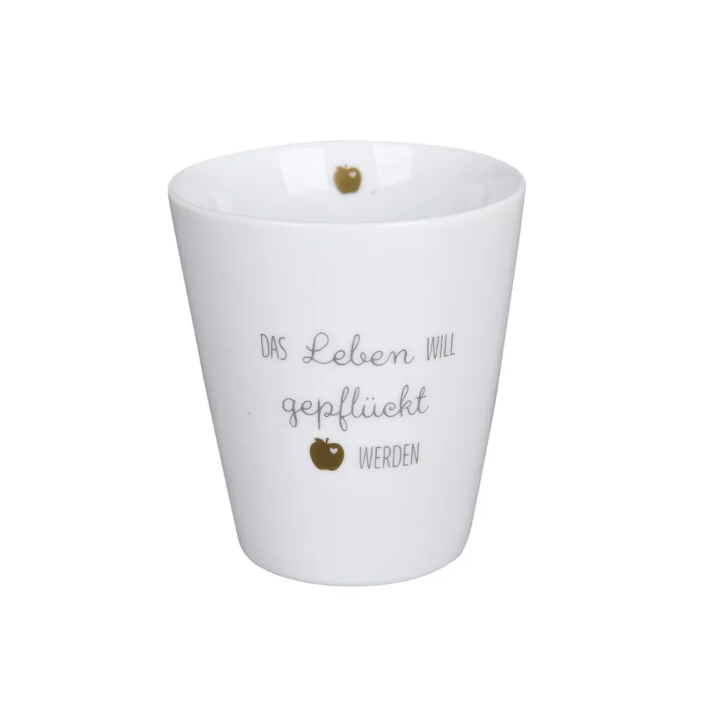 Krasilnikoff Becher, Tassen & Cups|Geschirr & Tischdeko Skandinavisch-Happy Mug, Das Leben will gepflückt werden