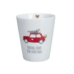 Krasilnikoff Weihnachtsdeko|Becher, Tassen & Cups-Happy Mug, Driving Home for Christmas, Red