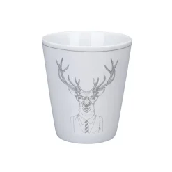 Krasilnikoff Weihnachtsdeko|Becher, Tassen & Cups-Happy Mug Hipster Deer aus Porzellan