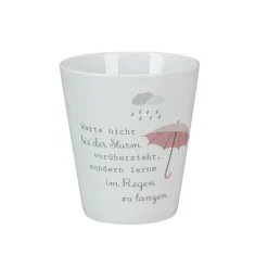 Krasilnikoff Becher, Tassen & Cups|Geschirr & Tischdeko Skandinavisch-Happy Mug, Warte nicht bis der Sturm vorüberzieht