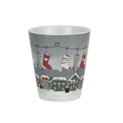 Krasilnikoff Weihnachtsdeko|Becher, Tassen & Cups-Happy Mug Weihnachtsbecher Stockings in City