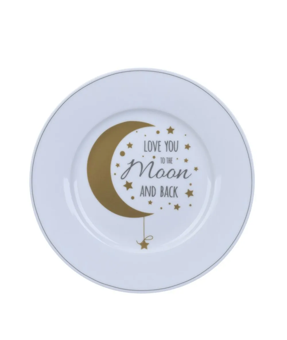 Krasilnikoff Kindergeschirr|Teller-Kleiner Teller Love you to the moon