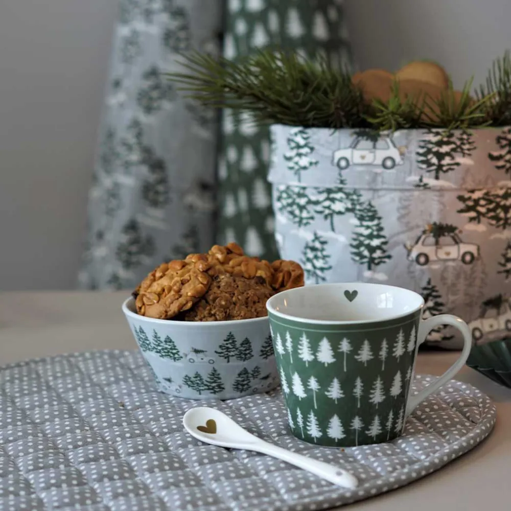 Krasilnikoff Tischsets|Geschirr & Tischdeko Skandinavisch-Platzmatte, Tischset Berries and Dots, wendbar