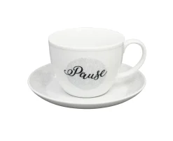 Krasilnikoff Geschirr & Tischdeko Skandinavisch|Becher, Tassen & Cups-Tasse mit Untertasse Stardust Pause