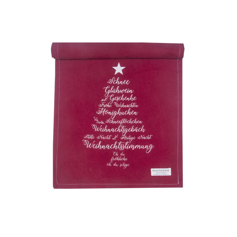 Krasilnikoff Weihnachtsdeko-Tischläufer Christmas Words