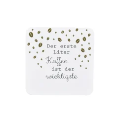 Krasilnikoff Getränkeuntersetzer|Geschirr & Tischdeko Skandinavisch-Untersetzer, Der erste Liter Kaffee