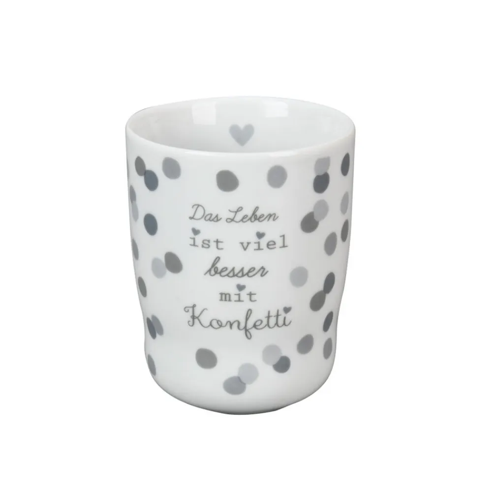 Krasilnikoff Becher, Tassen & Cups|Geschirr & Tischdeko Skandinavisch-Wave Mug, Das Leben ist viel besser mit Konfetti