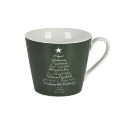Krasilnikoff Geschirr & Tischdeko Skandinavisch|Becher, Tassen & Cups-Weihnachtliche Happy Cup Tasse Christmas Words