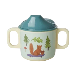 RICE Becher, Tassen & Cups|Geschirr & Tischdeko Skandinavisch-Babybecher Happy Forest mit 2 Griffen