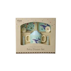 RICE Geschirr & Tischdeko Skandinavisch-Baby-Geschirrset Fun Fair Geschenkbox
