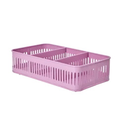RICE Körbe|Besteck-Besteck Korb aus Metall, pink