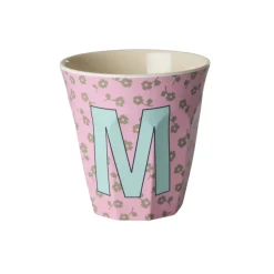 RICE Becher, Tassen & Cups|Geschirr & Tischdeko Skandinavisch-Buchstaben-Becher mit Blumen Medium