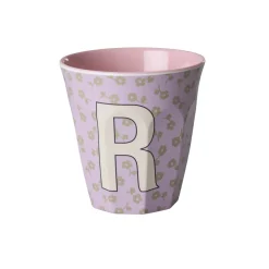 RICE Becher, Tassen & Cups|Geschirr & Tischdeko Skandinavisch-Buchstaben-Becher mit Blumen Medium