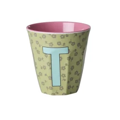RICE Becher, Tassen & Cups|Geschirr & Tischdeko Skandinavisch-Buchstaben-Becher mit Blumen Medium