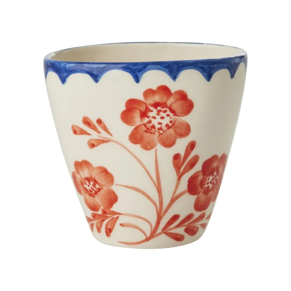 RICE Becher, Tassen & Cups|Geschirr & Tischdeko Skandinavisch-Keramik Becher Handbemalt Vintage Flower