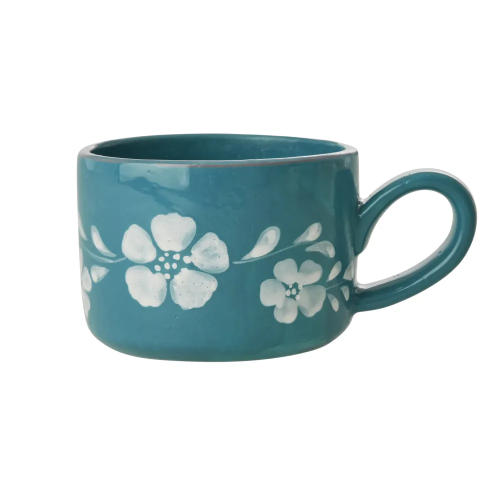 RICE Becher, Tassen & Cups|Geschirr & Tischdeko Skandinavisch-Keramik Cappuccino Tasse Handgemalt
