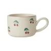 RICE Becher, Tassen & Cups|Geschirr & Tischdeko Skandinavisch-Keramik Cappuccino Tasse Kirschen