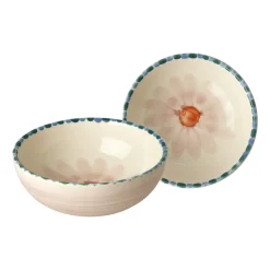 RICE Schüsseln & Schalen|Geschirr & Tischdeko Skandinavisch-Keramik Schüssel Lavendel Pink Flower handbemalt