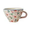 RICE Geschirr & Tischdeko Skandinavisch|Becher, Tassen & Cups-Keramik Teetasse mit Handgemalten Blumen