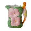 RICE Vasen-Keramik Vase mit Pelikan und Blumen