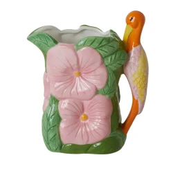 RICE Vasen-Keramik Vase mit Pelikan und Blumen