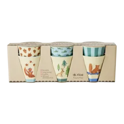 RICE Becher, Tassen & Cups|Geschirr & Tischdeko Skandinavisch-Kinderbecher 6er Set Happy Forest