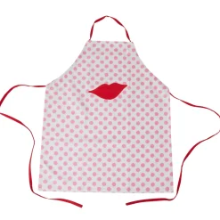 RICE Schürzen & Ofenhandschuhe-Kinder Schürze Kiss Print aus Baumwolle