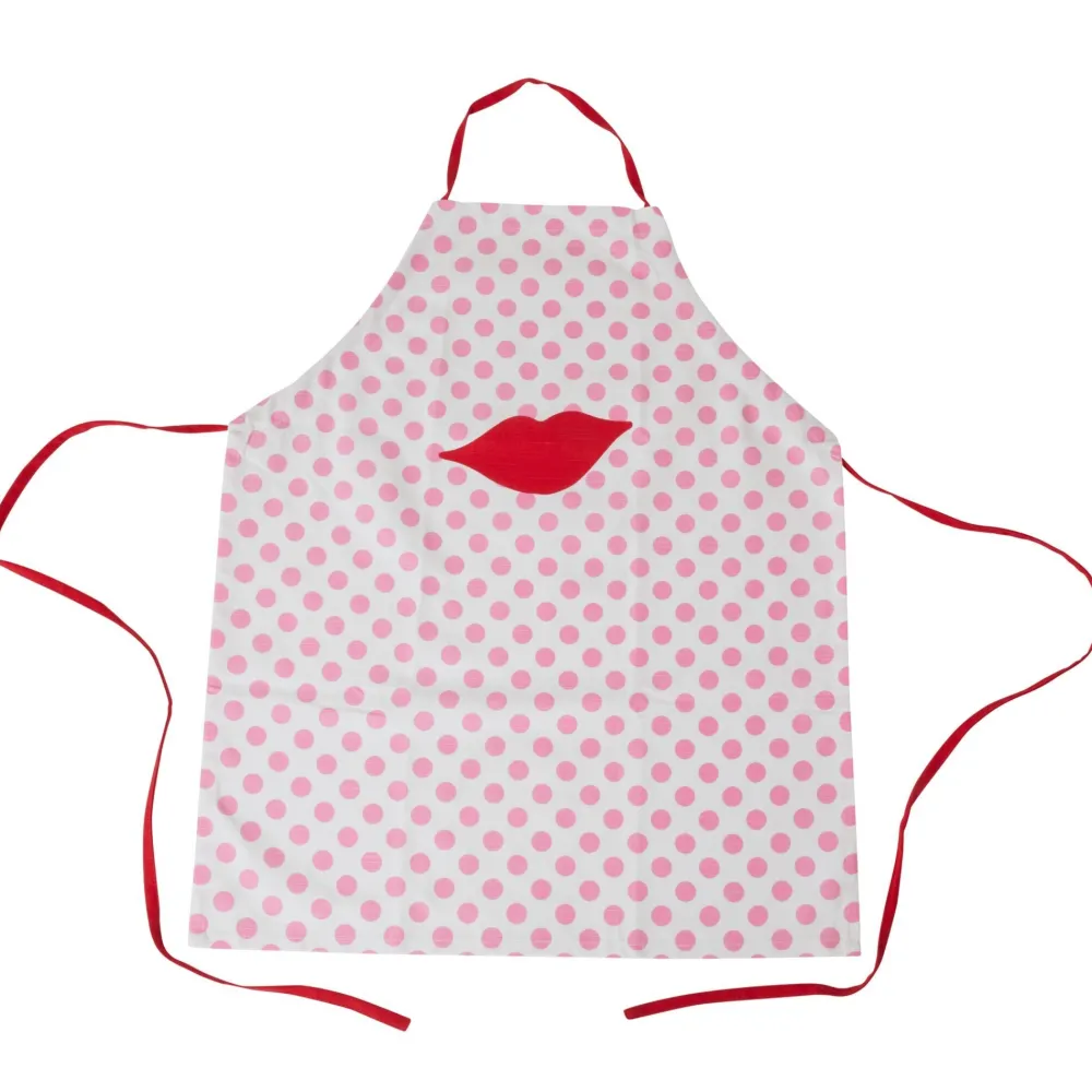 RICE Schürzen & Ofenhandschuhe-Kinder Schürze Kiss Print aus Baumwolle