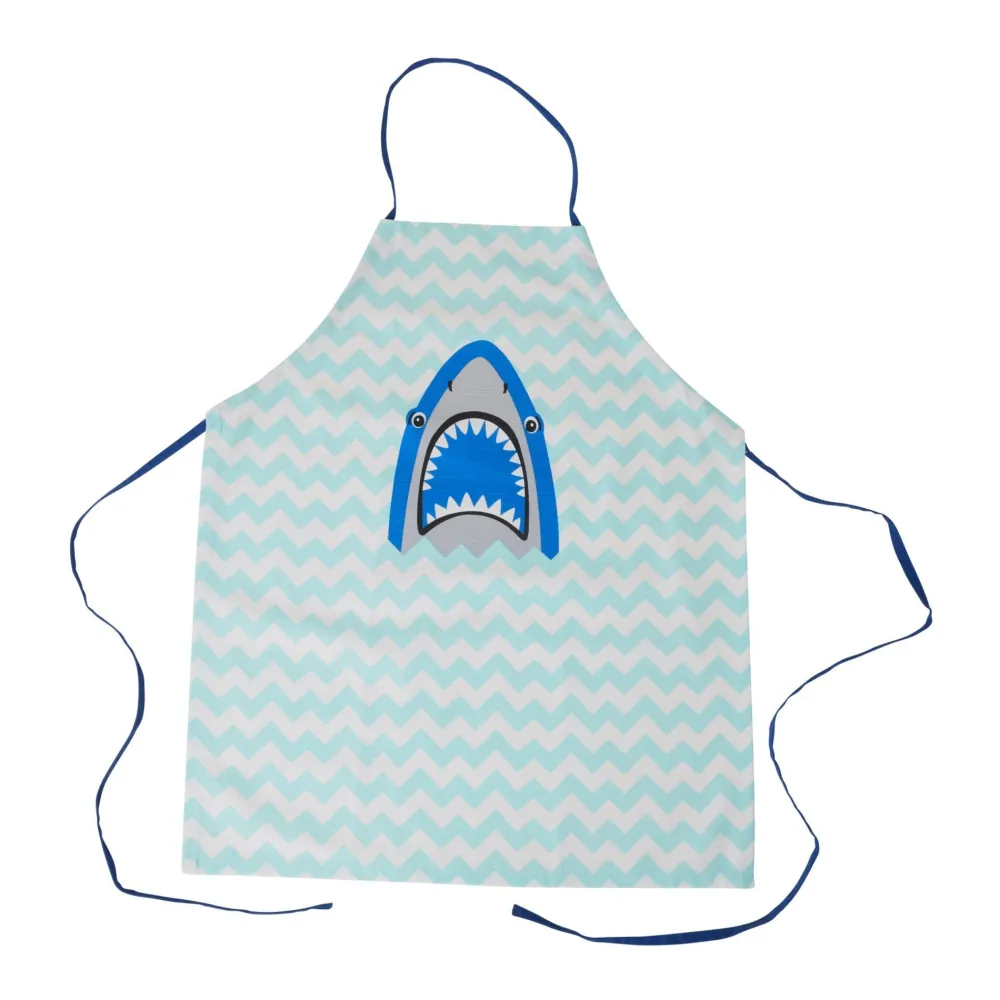 RICE Schürzen & Ofenhandschuhe-Kinder Schürze Shark Print aus Baumwolle