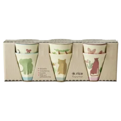 RICE Becher, Tassen & Cups|Geschirr & Tischdeko Skandinavisch-Kleine Melamin Becher Sweet Jungle Print - 6er Set