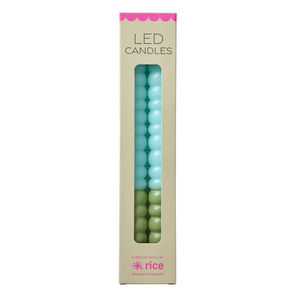 RICE Led-Kerzen & Led-Laternen|Kerzen-LED Kerzen Twisted 2er