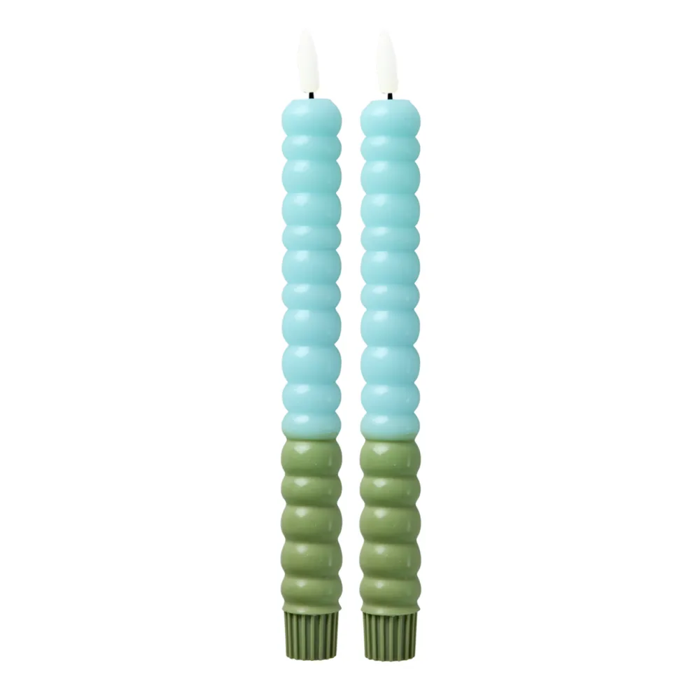 RICE Led-Kerzen & Led-Laternen|Kerzen-LED Kerzen Twisted 2er
