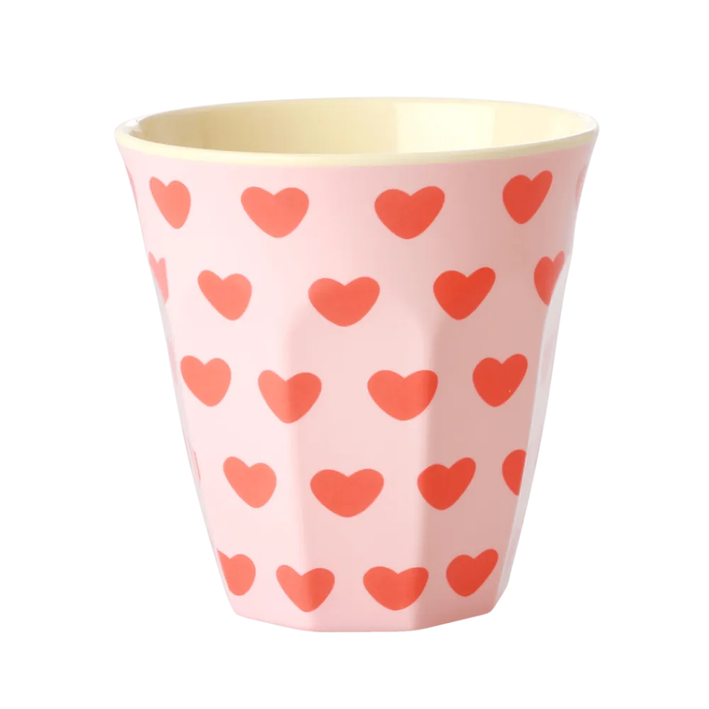 RICE Becher, Tassen & Cups|Geschirr & Tischdeko Skandinavisch-Melamin Becher Medium Sweet Hearts