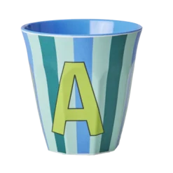 RICE Becher, Tassen & Cups|Geschirr & Tischdeko Skandinavisch-Melamin Buchstabenbecher gestreift