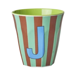 RICE Becher, Tassen & Cups|Geschirr & Tischdeko Skandinavisch-Melamin Buchstabenbecher gestreift