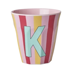 RICE Becher, Tassen & Cups|Geschirr & Tischdeko Skandinavisch-Melamin Buchstabenbecher gestreift