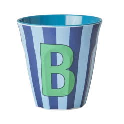 RICE Becher, Tassen & Cups|Geschirr & Tischdeko Skandinavisch-Melamin Buchstabenbecher gestreift