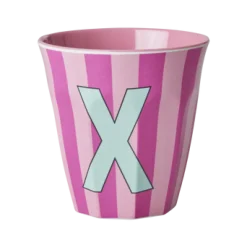RICE Becher, Tassen & Cups|Geschirr & Tischdeko Skandinavisch-Melamin Buchstabenbecher gestreift