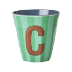 RICE Becher, Tassen & Cups|Geschirr & Tischdeko Skandinavisch-Melamin Buchstabenbecher gestreift