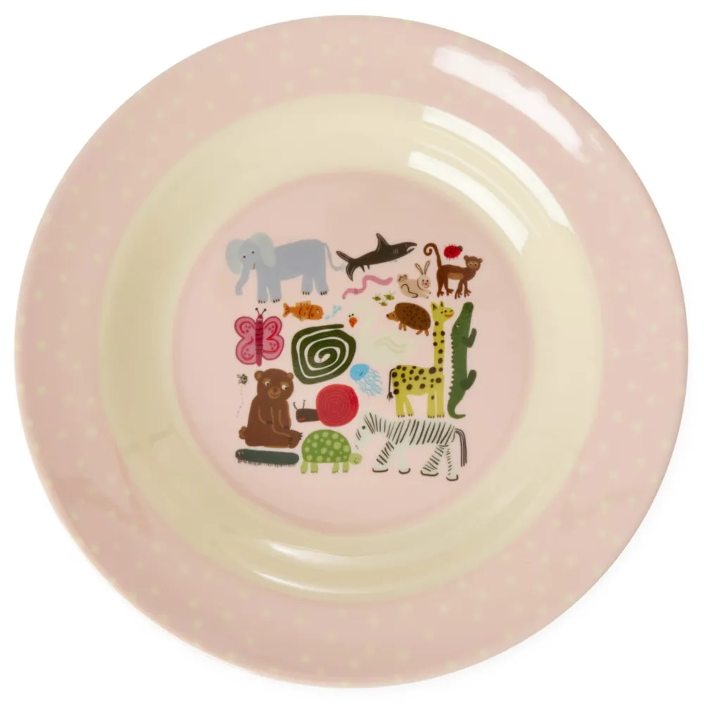 RICE Teller|Geschirr & Tischdeko Skandinavisch-Melamine Kinderschüssel Wildlife Print