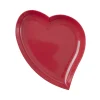 RICE Teller|Tabletts-Melamin Herz Platte Red Kiss